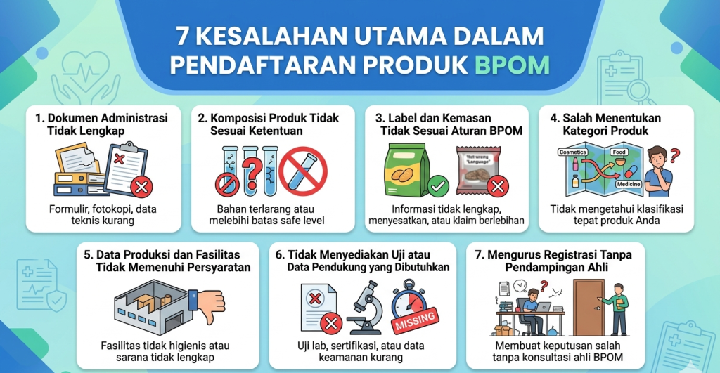 Kesalahan pendaftaran produk BPOM